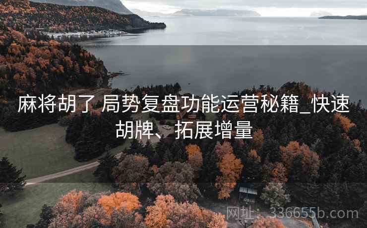麻将胡了 局势复盘功能运营秘籍_快速胡牌、拓展增量