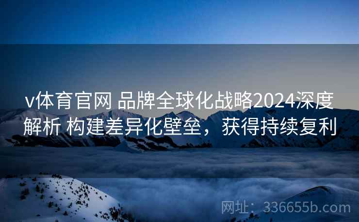 v体育官网 品牌全球化战略2024深度解析 构建差异化壁垒，获得持续复利