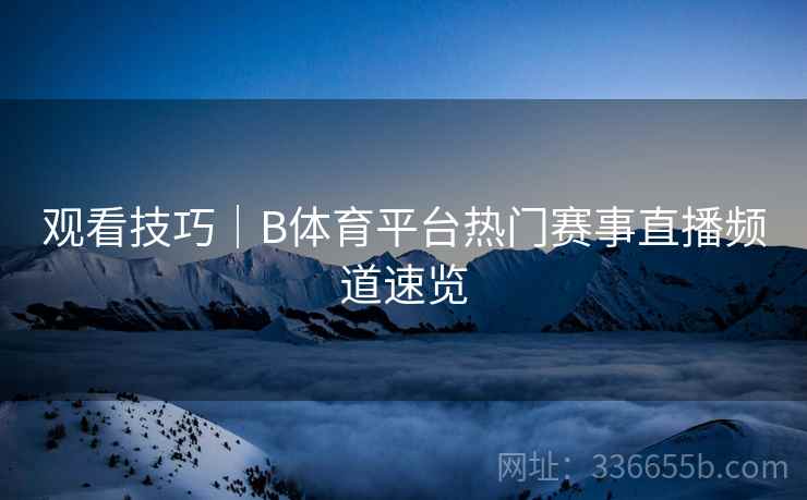 观看技巧｜B体育平台热门赛事直播频道速览